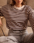 Pull ample à rayures