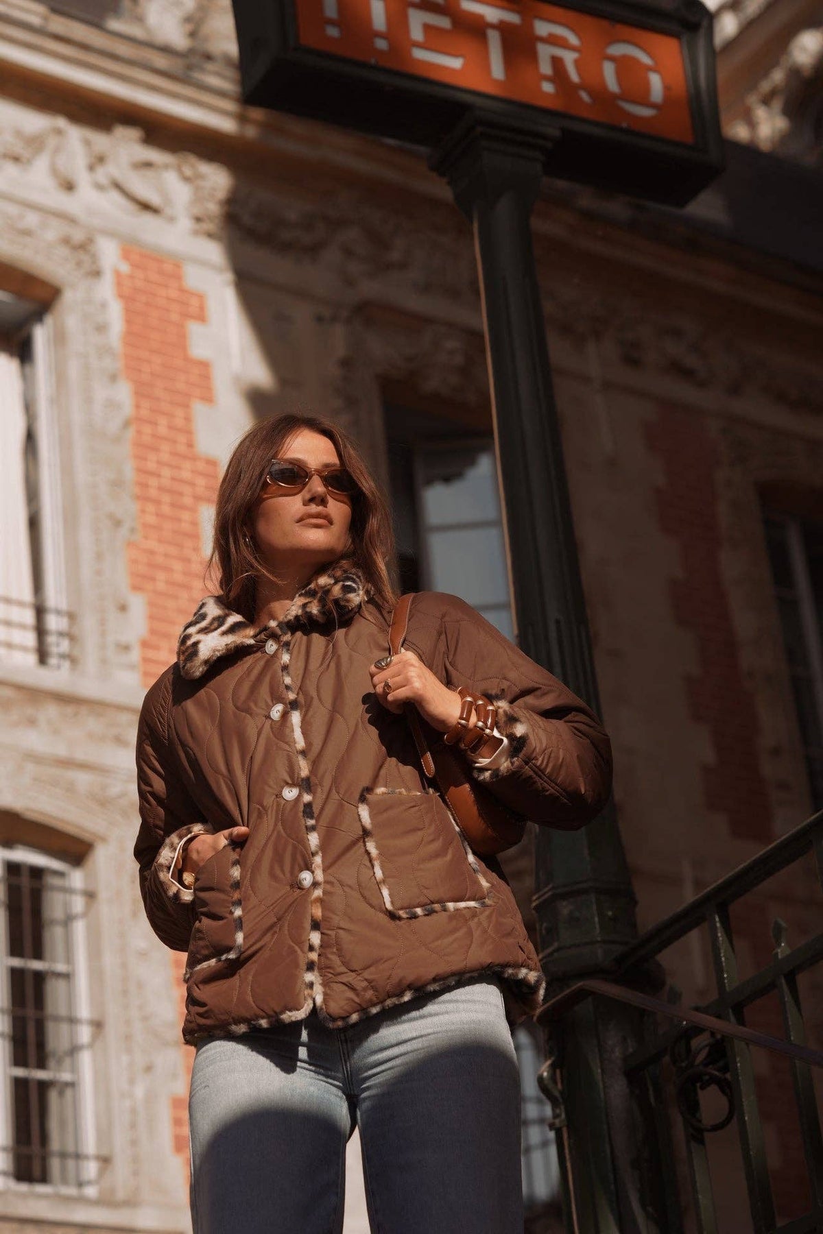 Manteau réversible léopard