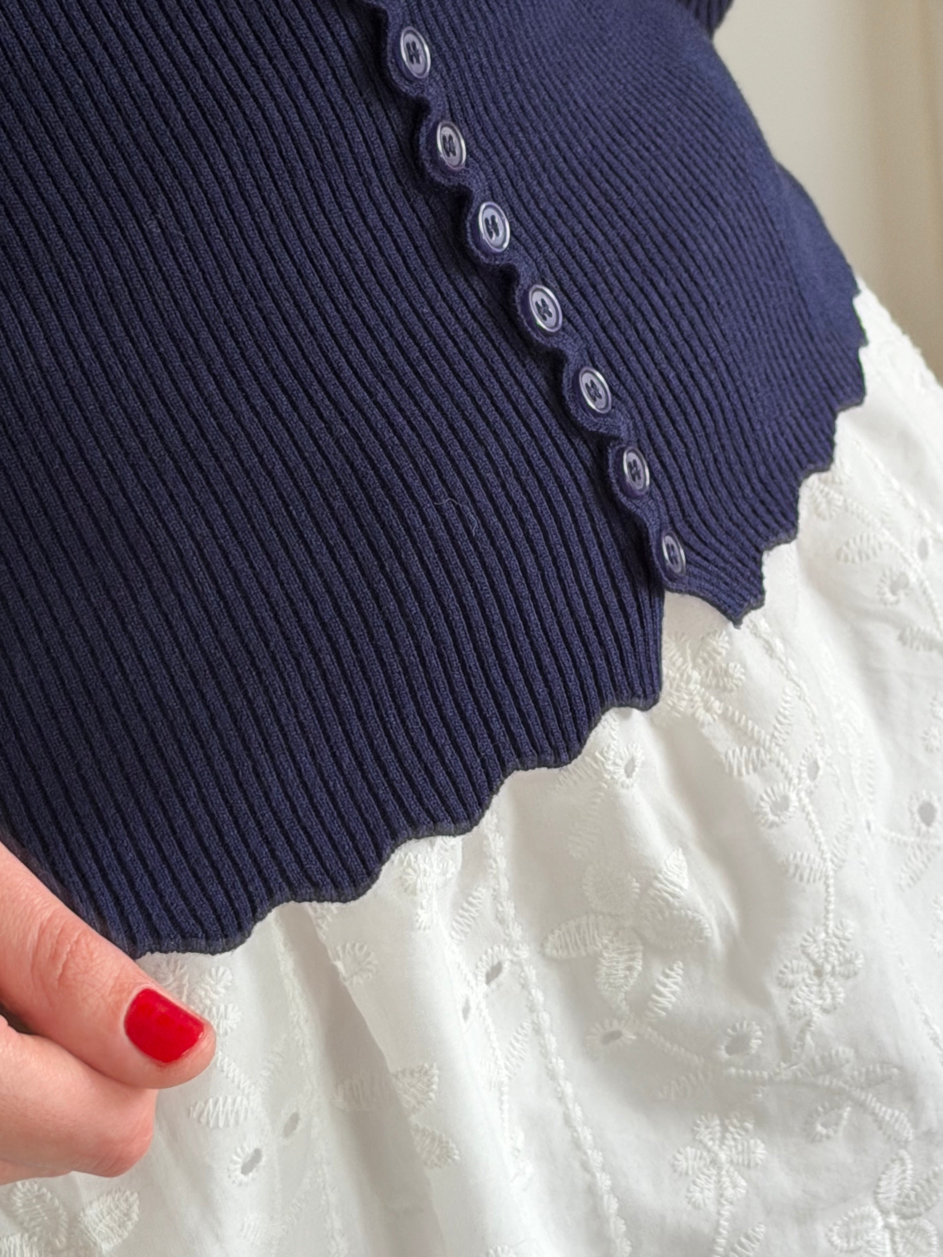 Pull en maille côtelée – Boutonnage devant