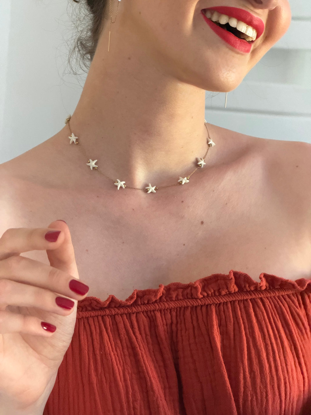 Collier étoiles de mer minimaliste