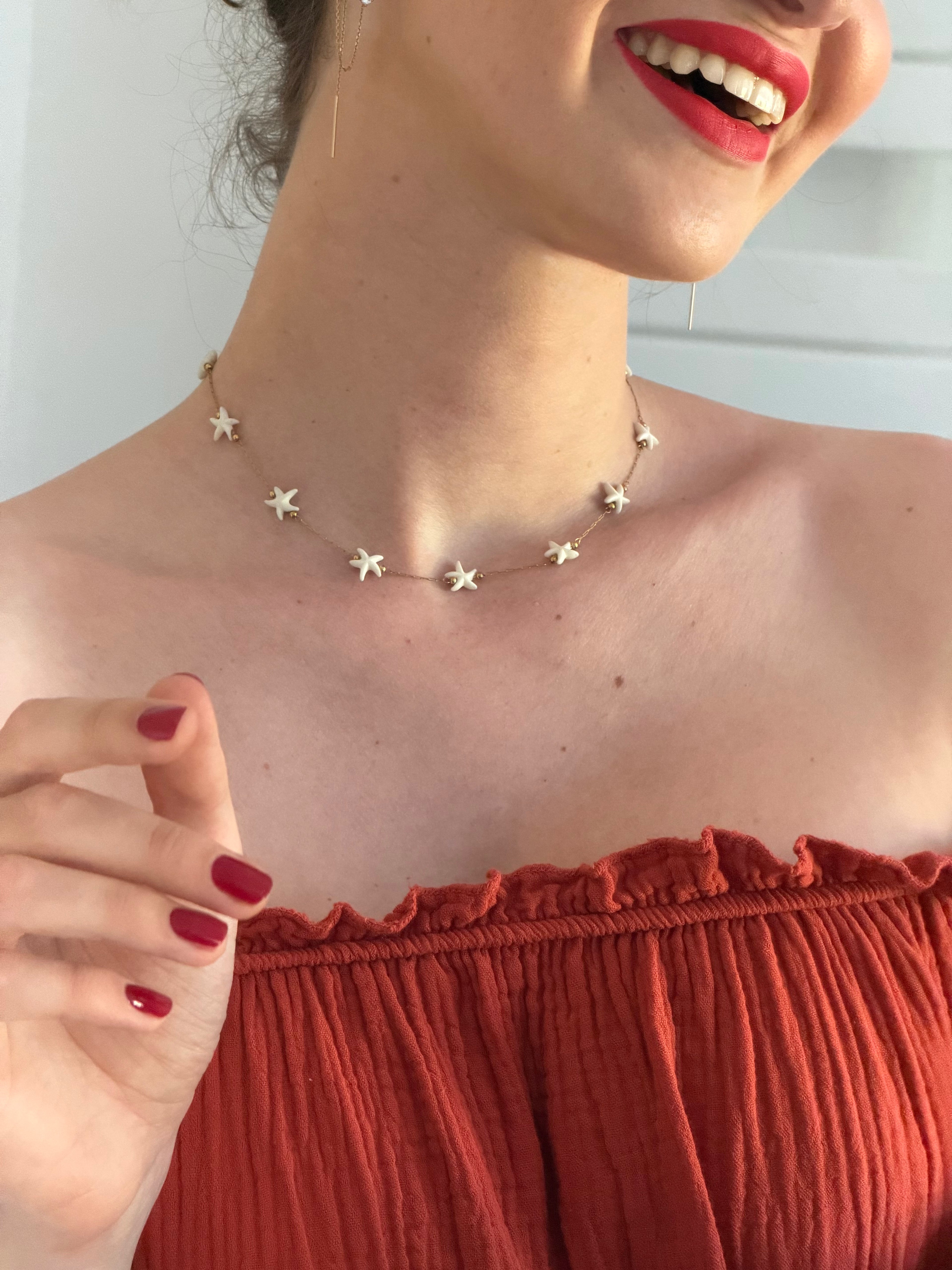 Collier étoiles de mer minimaliste