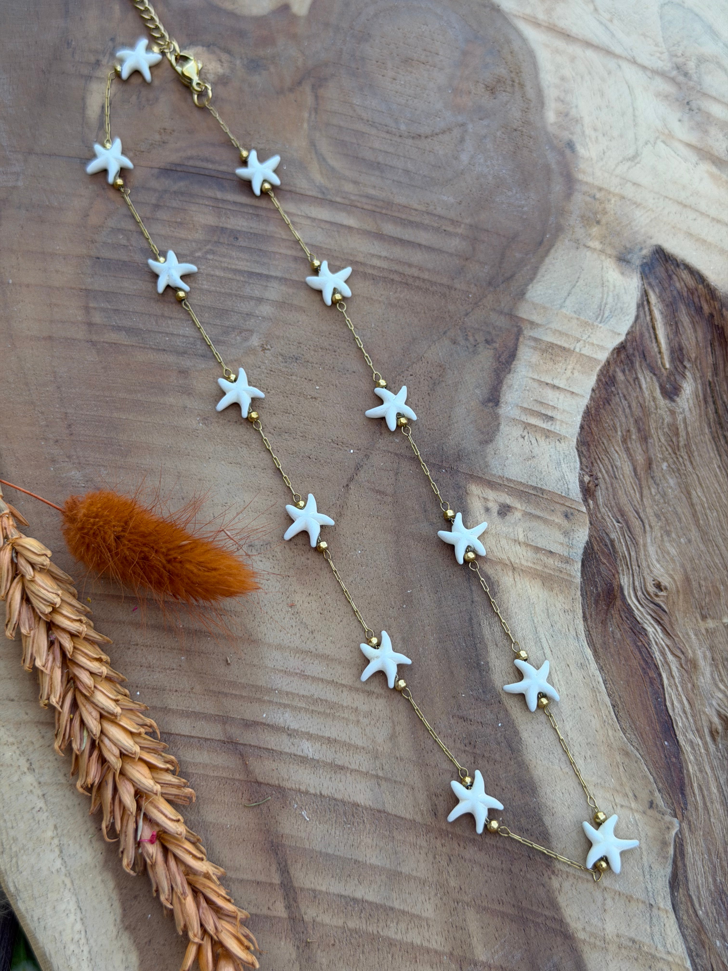 Collier étoiles de mer minimaliste