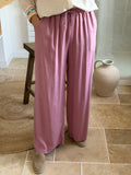Pantalon Large - Rose