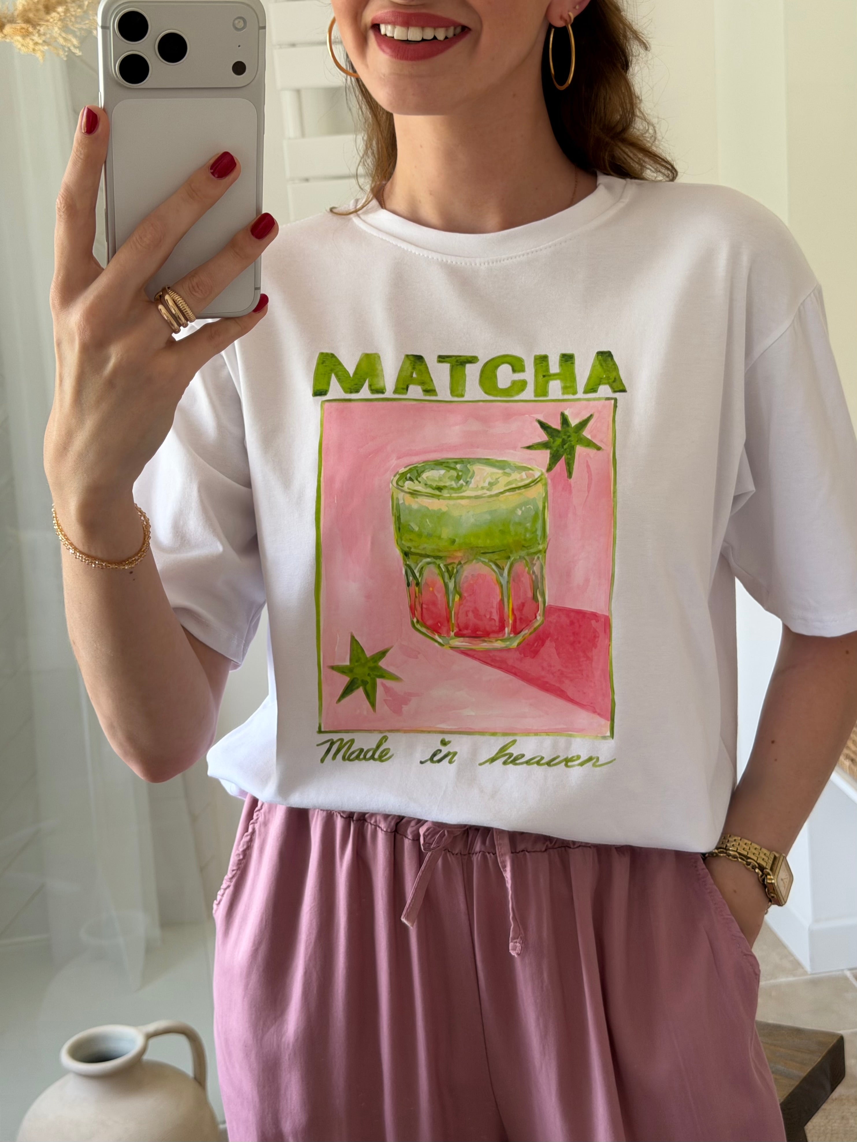 T-shirt en coton - Matcha