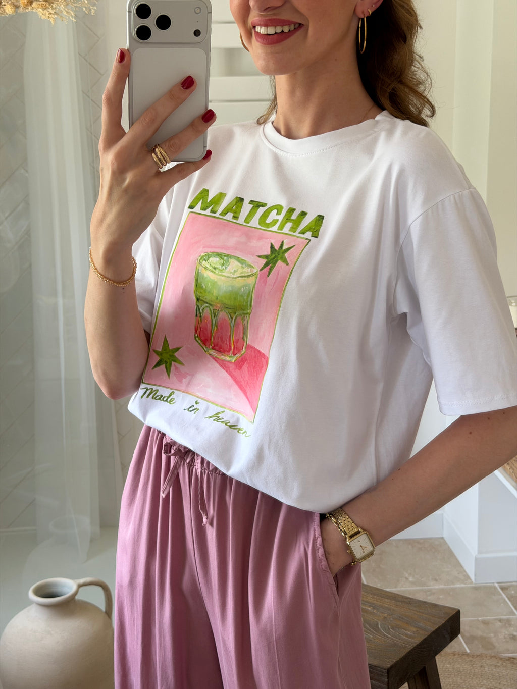 T-shirt en coton - Matcha
