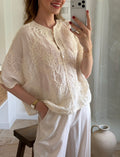 Blouse en broderie florale