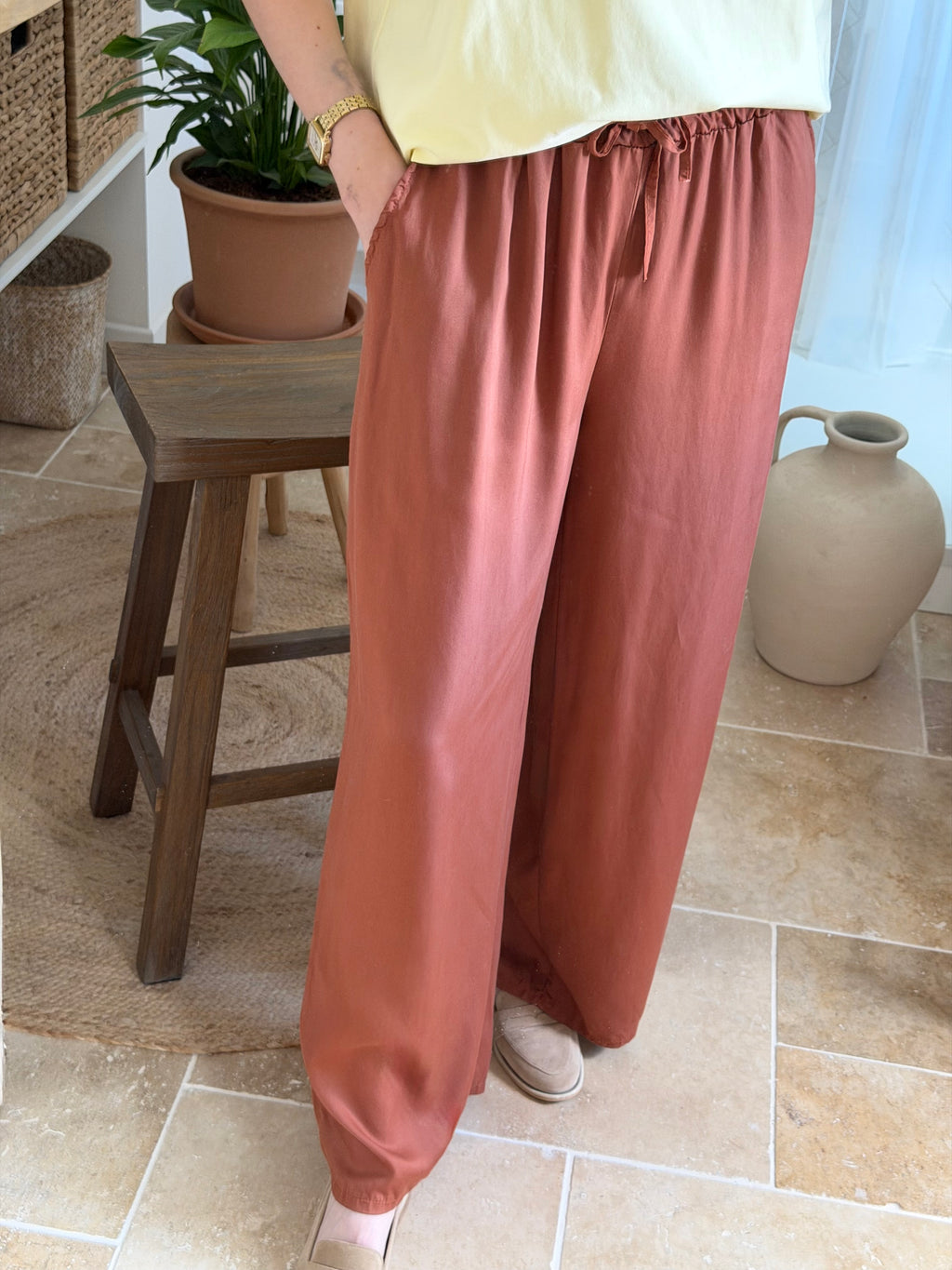 Pantalon Large - Terracotta